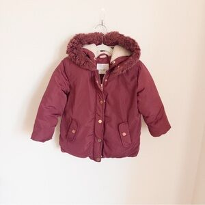 Zara Kids Maroon Puffer Jacket